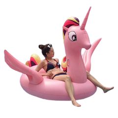 Bouée Géante <br> Licorne Rose