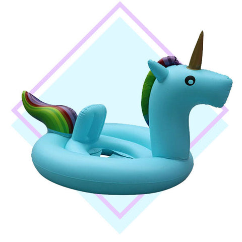 Bouée Gonflable Enfant<br> Licorne Bleue