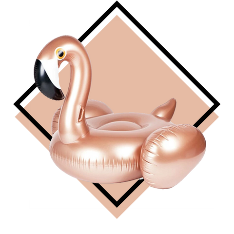 Bouée Gonflable<br> Flamant Rose Doré