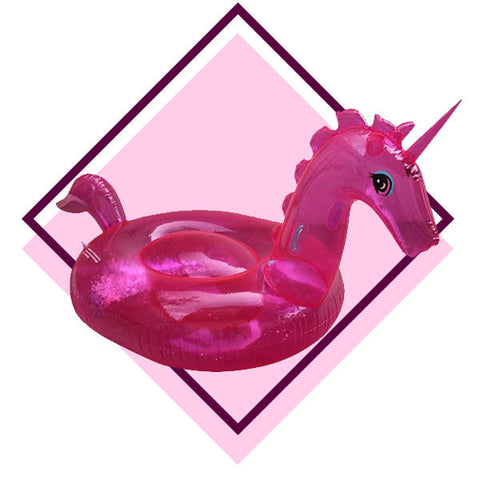 Bouée Gonflable <br> Licorne Rose