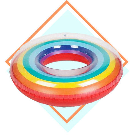 Bouée Gonflable <br> Donut Arc-en-ciel